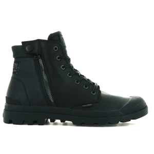 06855-008-M | PAMPA BKR ZIP LEATHER | BLACK/BLACK