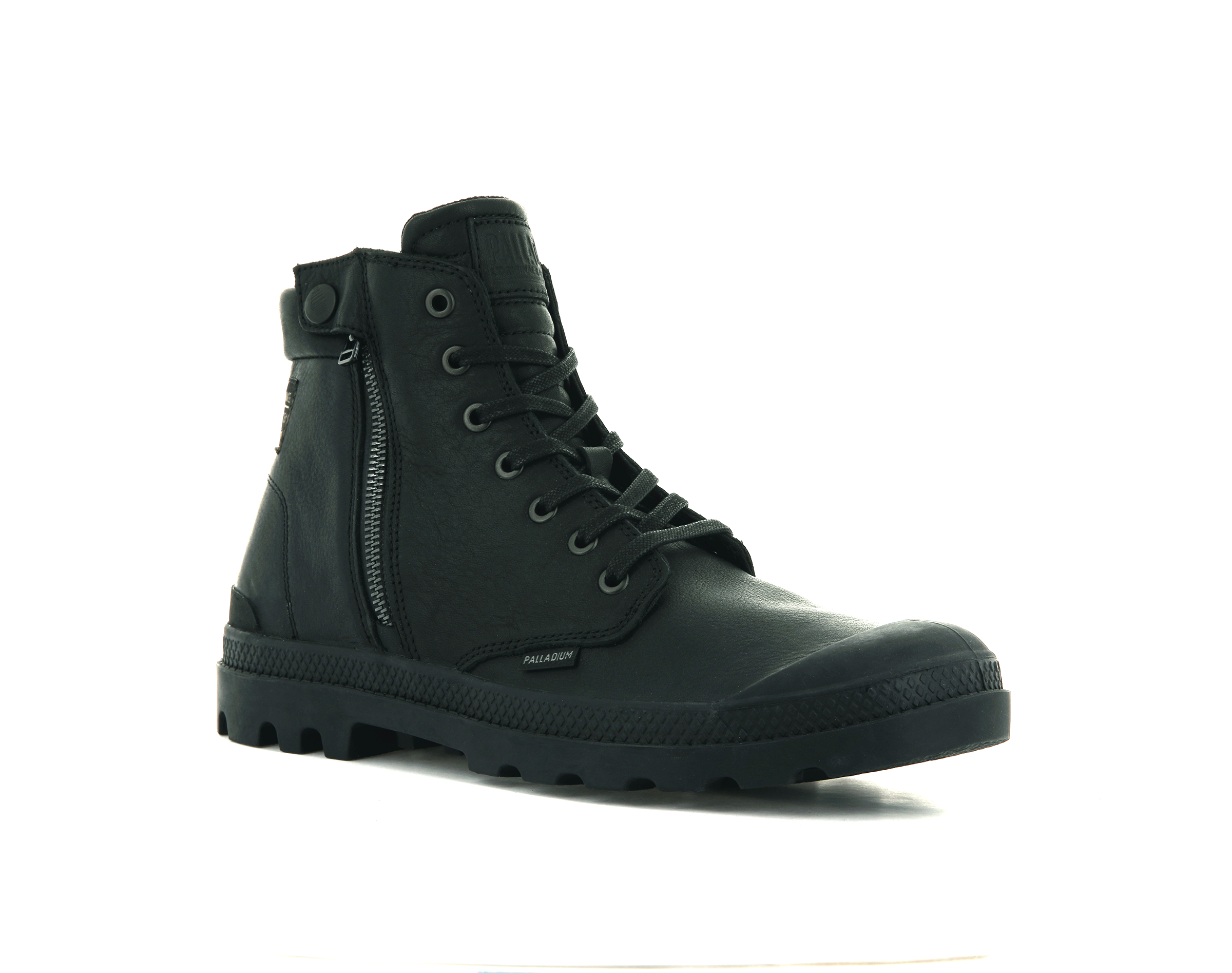 06855-008-M | PAMPA BKR ZIP LEATHER | BLACK/BLACK - Image 2