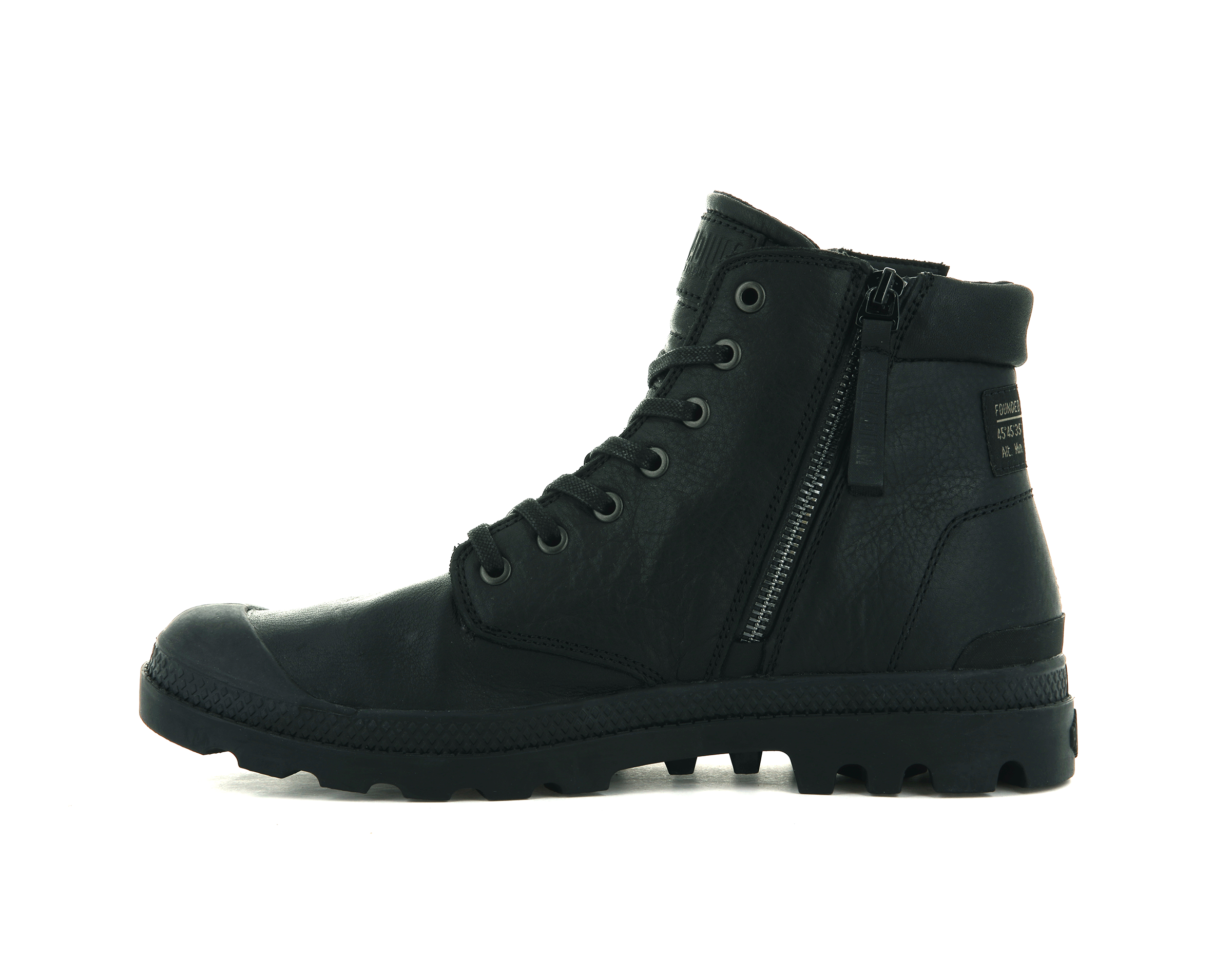 06855-008-M | PAMPA BKR ZIP LEATHER | BLACK/BLACK - Image 4