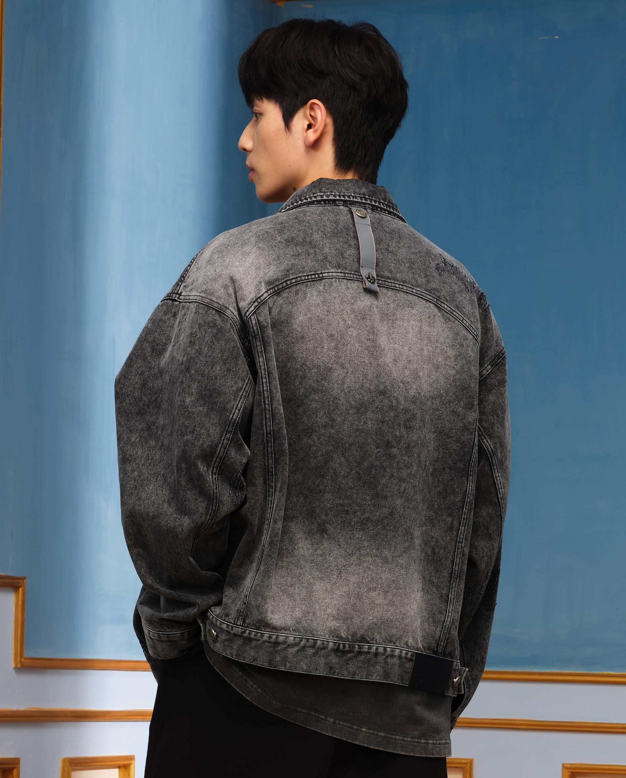 1010338-045 | MEN'S PALLADIUM LOGO DENIM JACKET | DARK SHADOW - Image 2