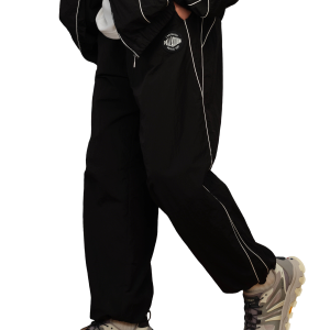 1010432-032 | MEN'S LOGO SIDE STRIPED LOOSE FIT CHECKED PANTS | TAP SHOE