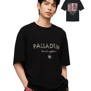 1010464-032 | MEN'S LOGO LOOSE FIT MAPLE LEAF PRINTED T-SHIRT | TAP SHOE