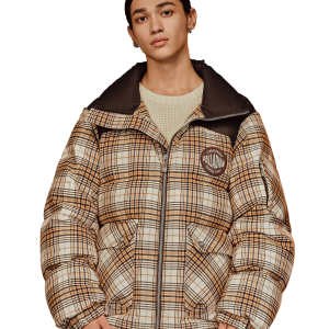 1010505-953 | MEN'S PALLADIUM LOGO CHECKED DOWN JACKET | ORE PLAID STRIPES