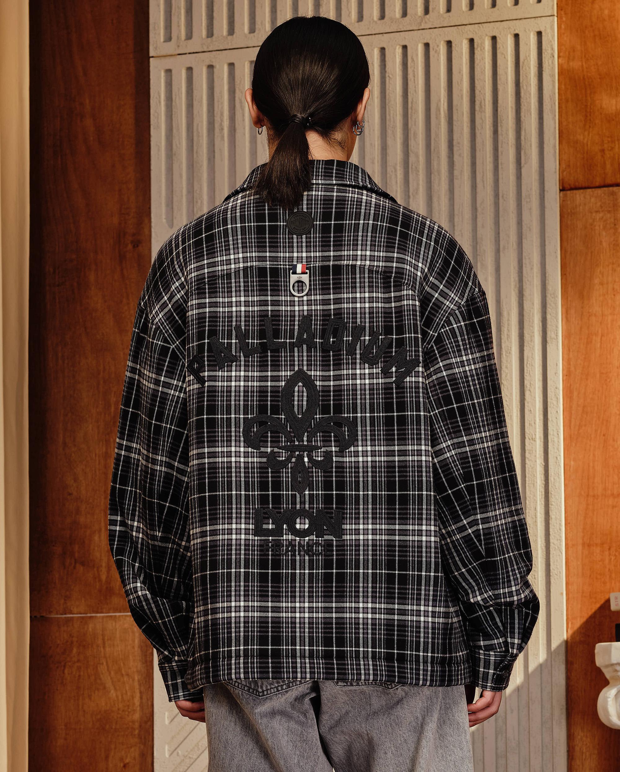 1010508-954 | MEN'S PALLADIUM LOGO CHECKED JACKET | BLK PLAID STRIPES - Image 2