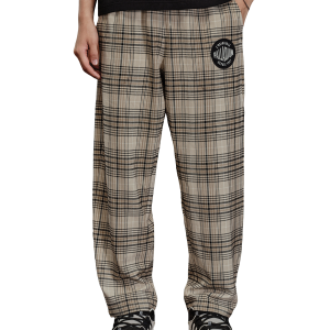 1010509-818 | MEN'S EMBROIDERED PALLADIUM LOGO CHECKED PANTS | BLACK/KHAKI/GREY
