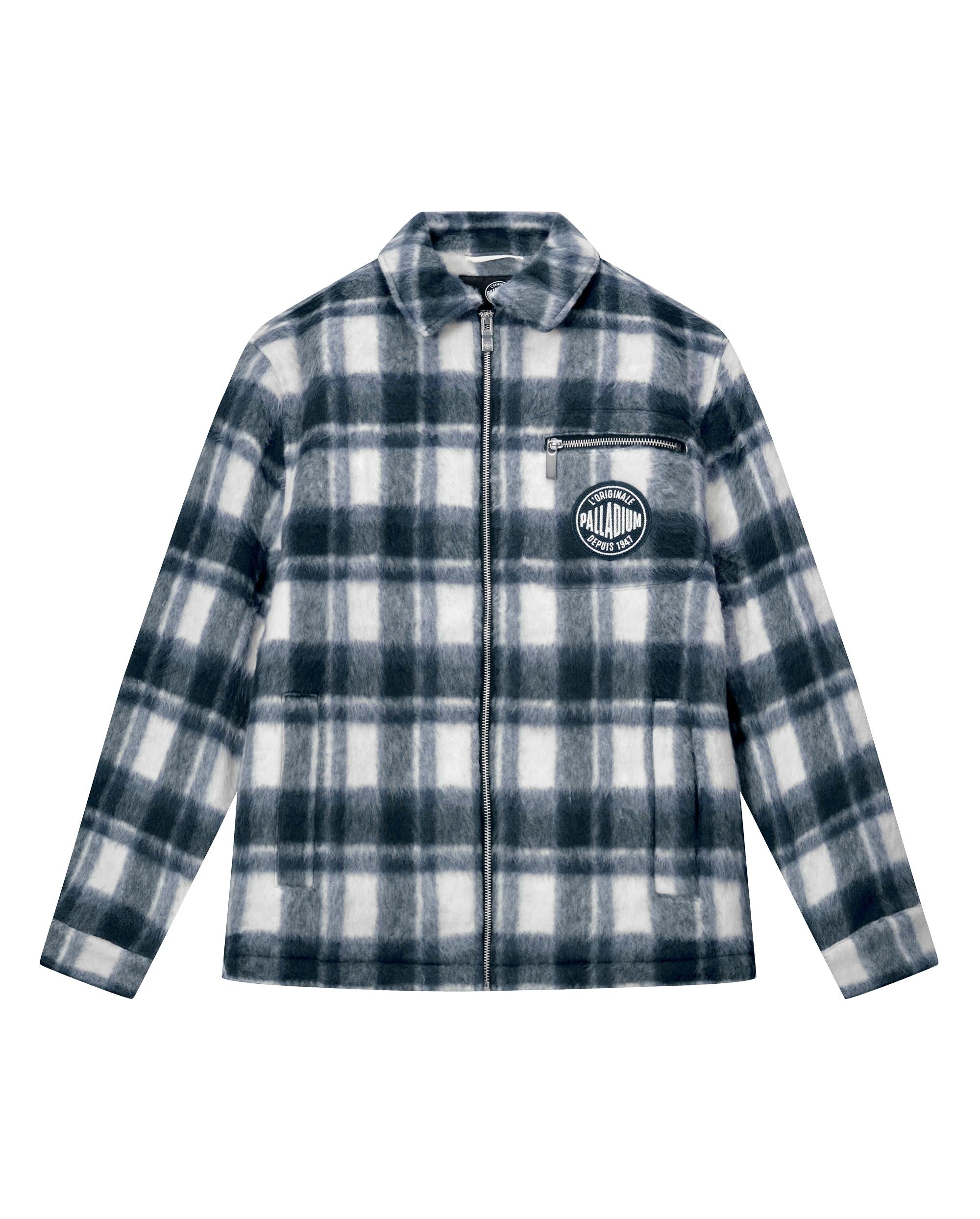 1010539-179 | MEN'S PALLADIUM LOGO CHECKED JACKET | WHITE/BLACK/GRAY - Image 7