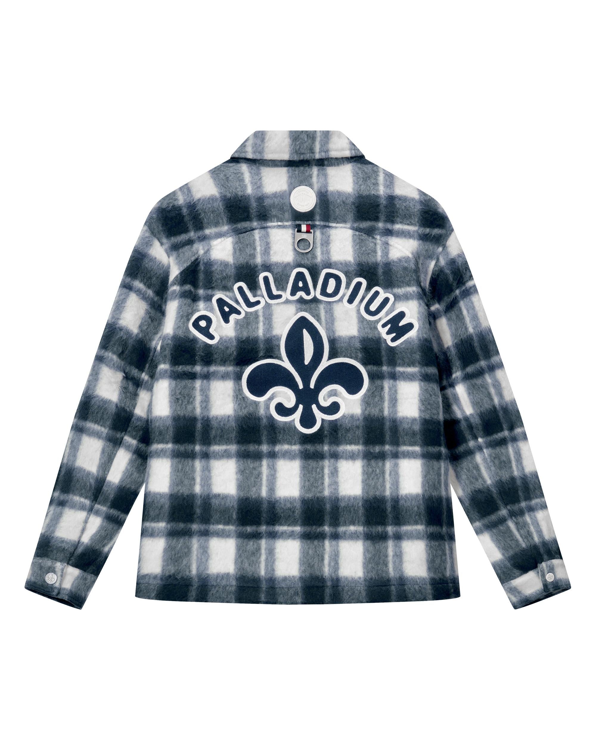1010539-179 | MEN'S PALLADIUM LOGO CHECKED JACKET | WHITE/BLACK/GRAY - Image 4