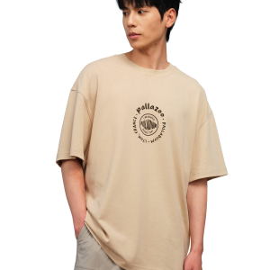 1010573-243 | MEN'S PALLADIUM LOGO LOOSE FIT COTTON T-SHIRT | BROWN RICE