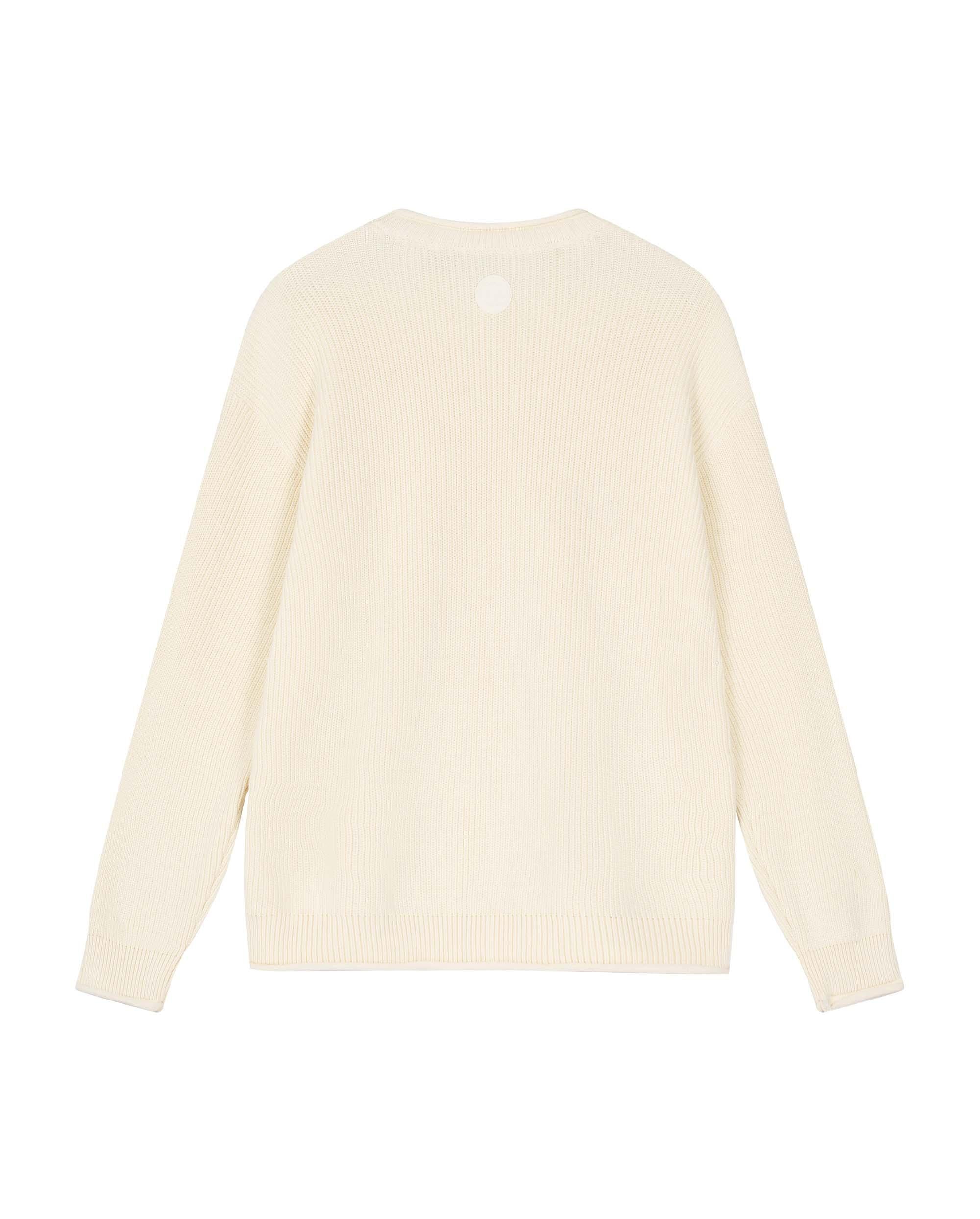 1010597-107 | MEN'S PALLADIUM LOGO WAFFLE PATTERN SWEATER | SNOW WHITE - Image 4