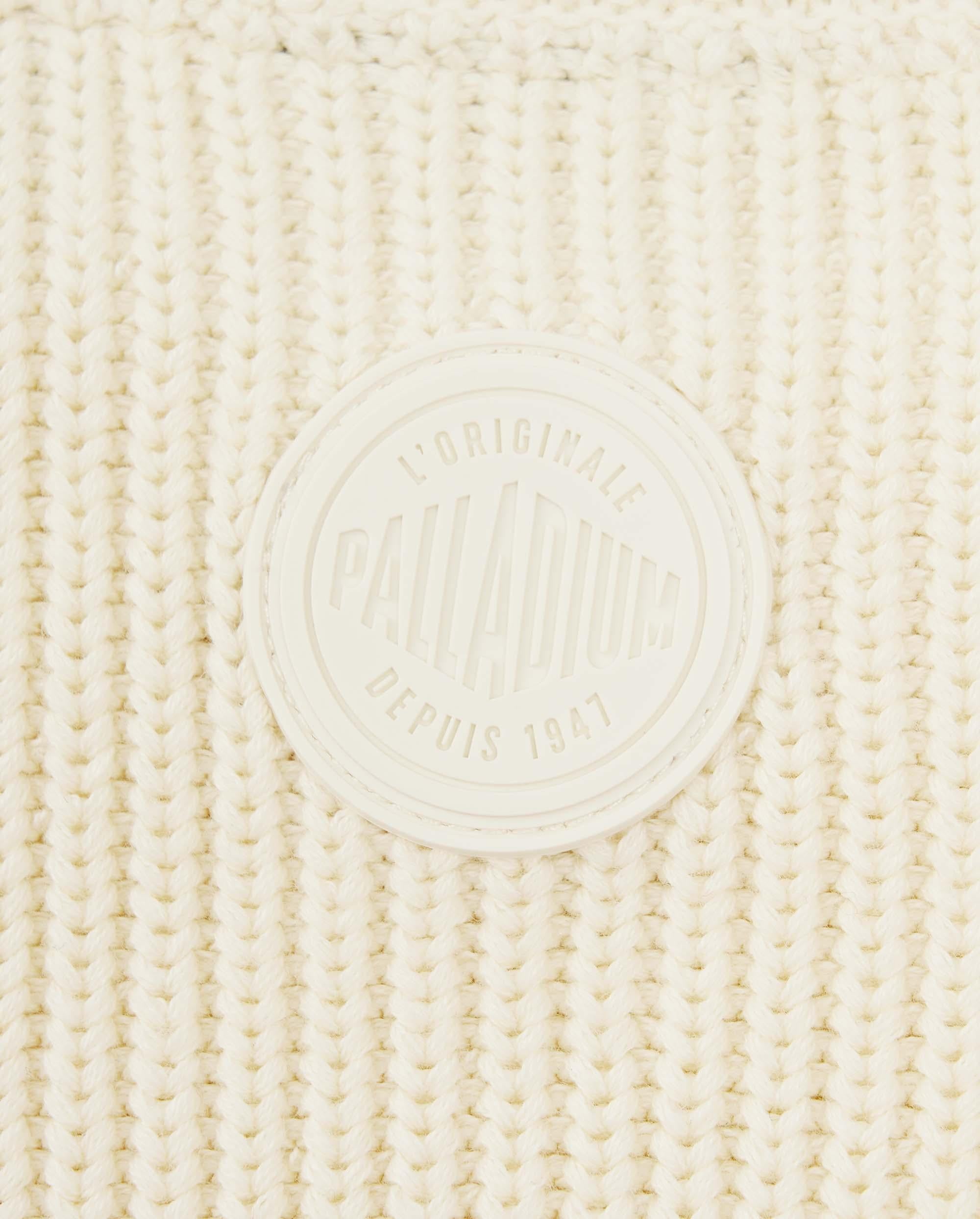 1010597-107 | MEN'S PALLADIUM LOGO WAFFLE PATTERN SWEATER | SNOW WHITE - Image 6