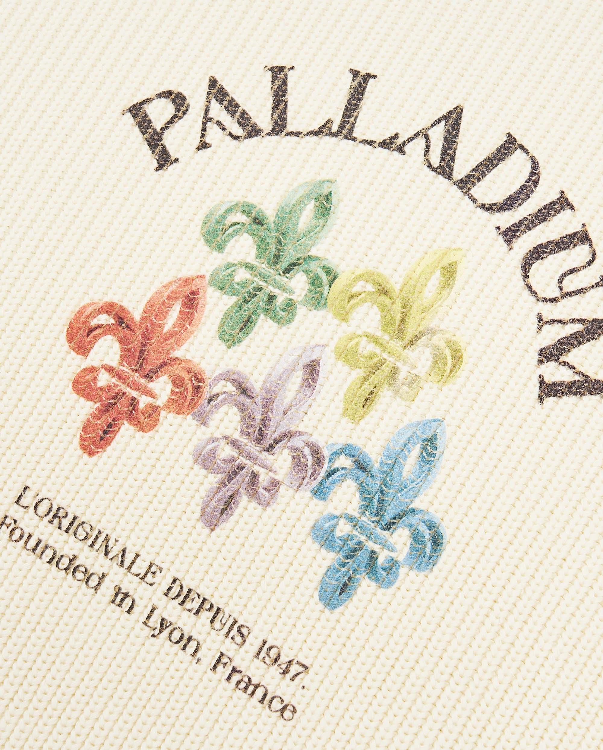 1010597-107 | MEN'S PALLADIUM LOGO WAFFLE PATTERN SWEATER | SNOW WHITE - Image 5