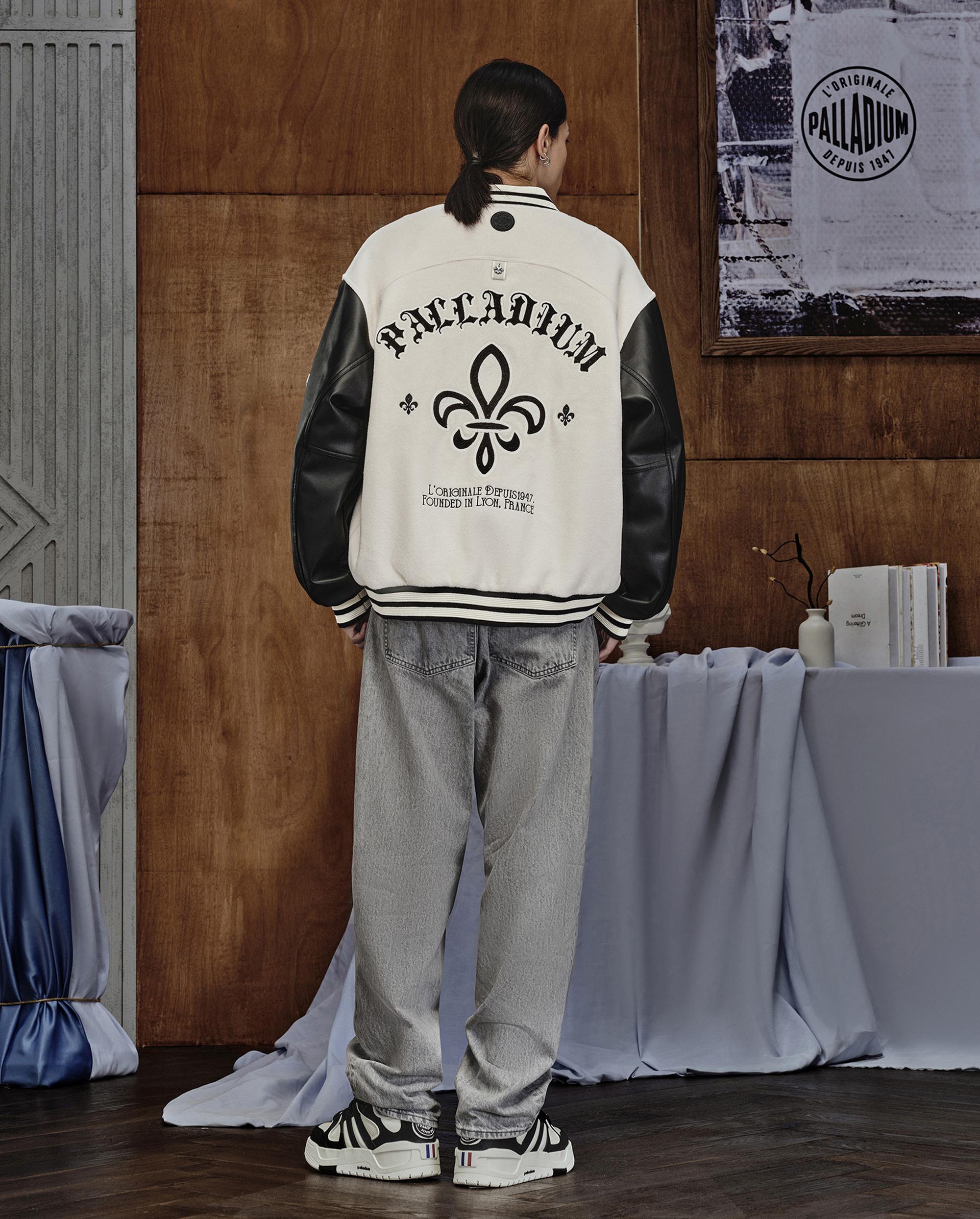 1010609-232 | MEN'S PALLADIUM LOGO COLOR BLOCKS VARSITY JACKET | VANILLA ICE - Image 2