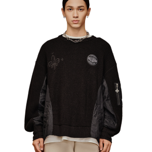 1010611-032 | MEN'S PALLADIUM LOGO WAFFLE PATTERN SWEATER | TAP SHOE