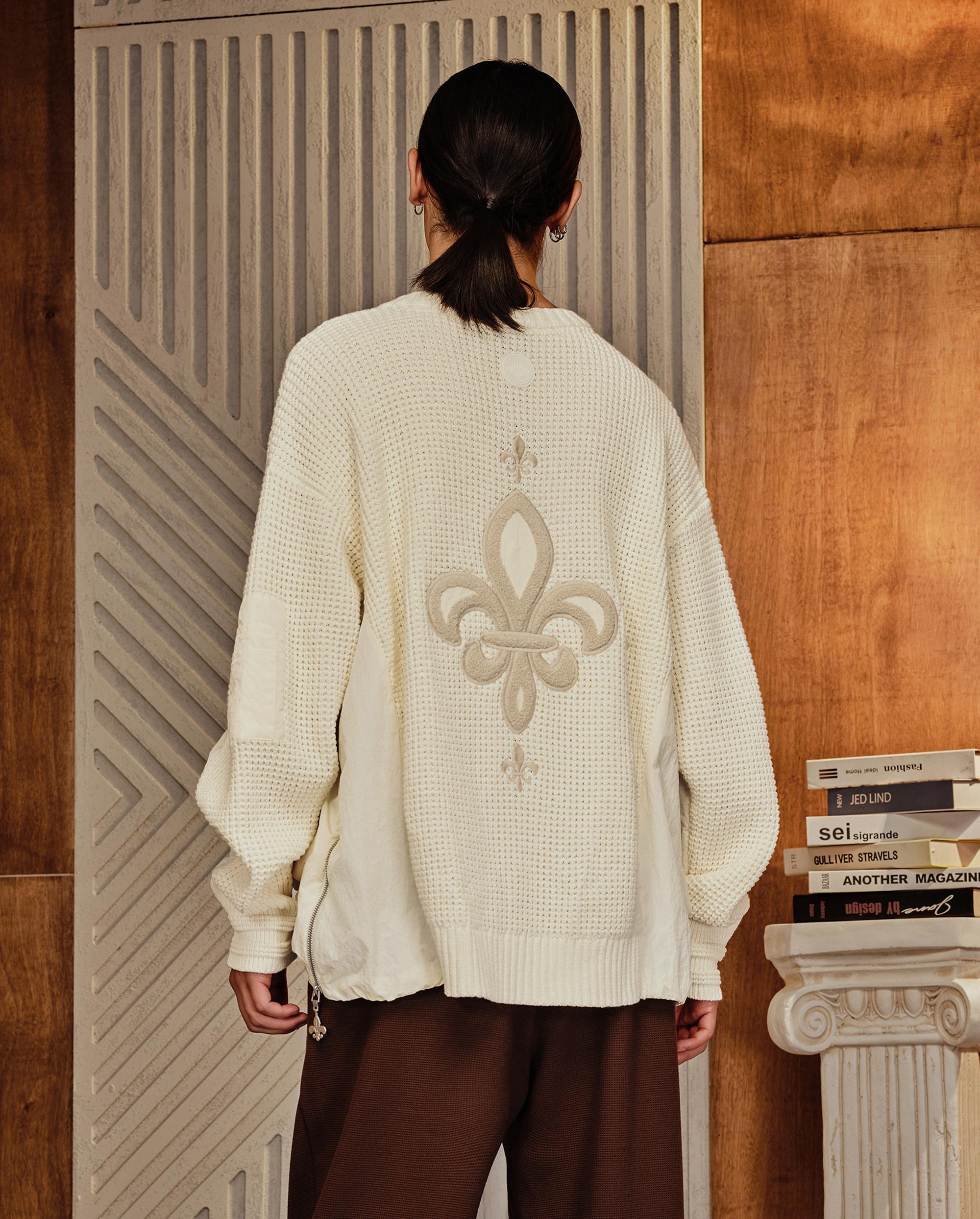1010611-264 | MEN'S PALLADIUM LOGO WAFFLE PATTERN SWEATER | SWEET CORN - Image 2