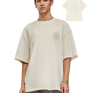 1010614-232 | MEN'S PALLADIUM IRIS LOGO LOOSE FIT COTTON T-SHIRT | VANILLA ICE