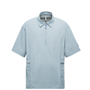 1011127-023 | WOVEN POLO SL | BLUE GRAY