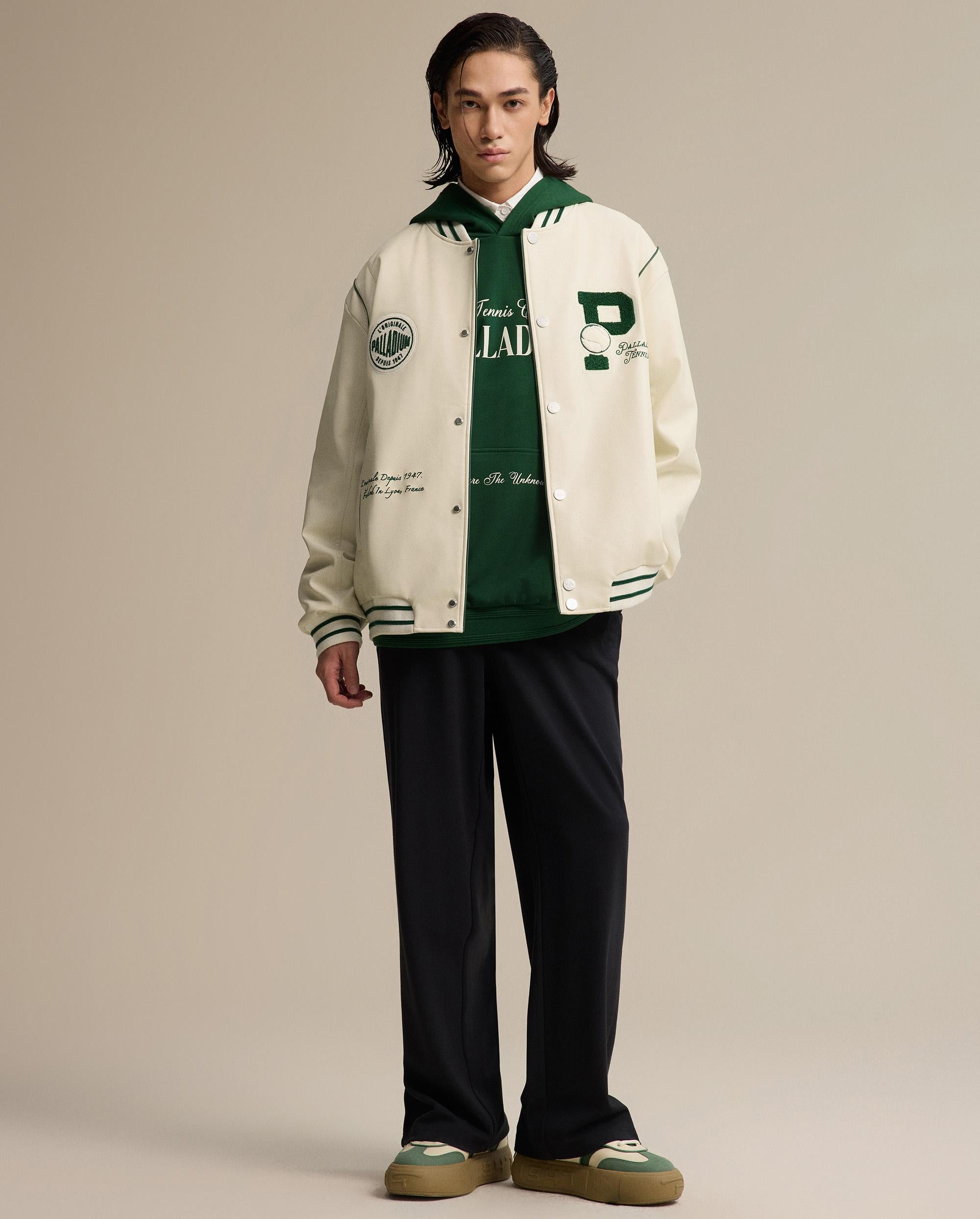 1011255-232 | MEN'S PALLADIUM LOGO LOOSE FIT VARSITY JACKET | VANILLA ICE - Image 3