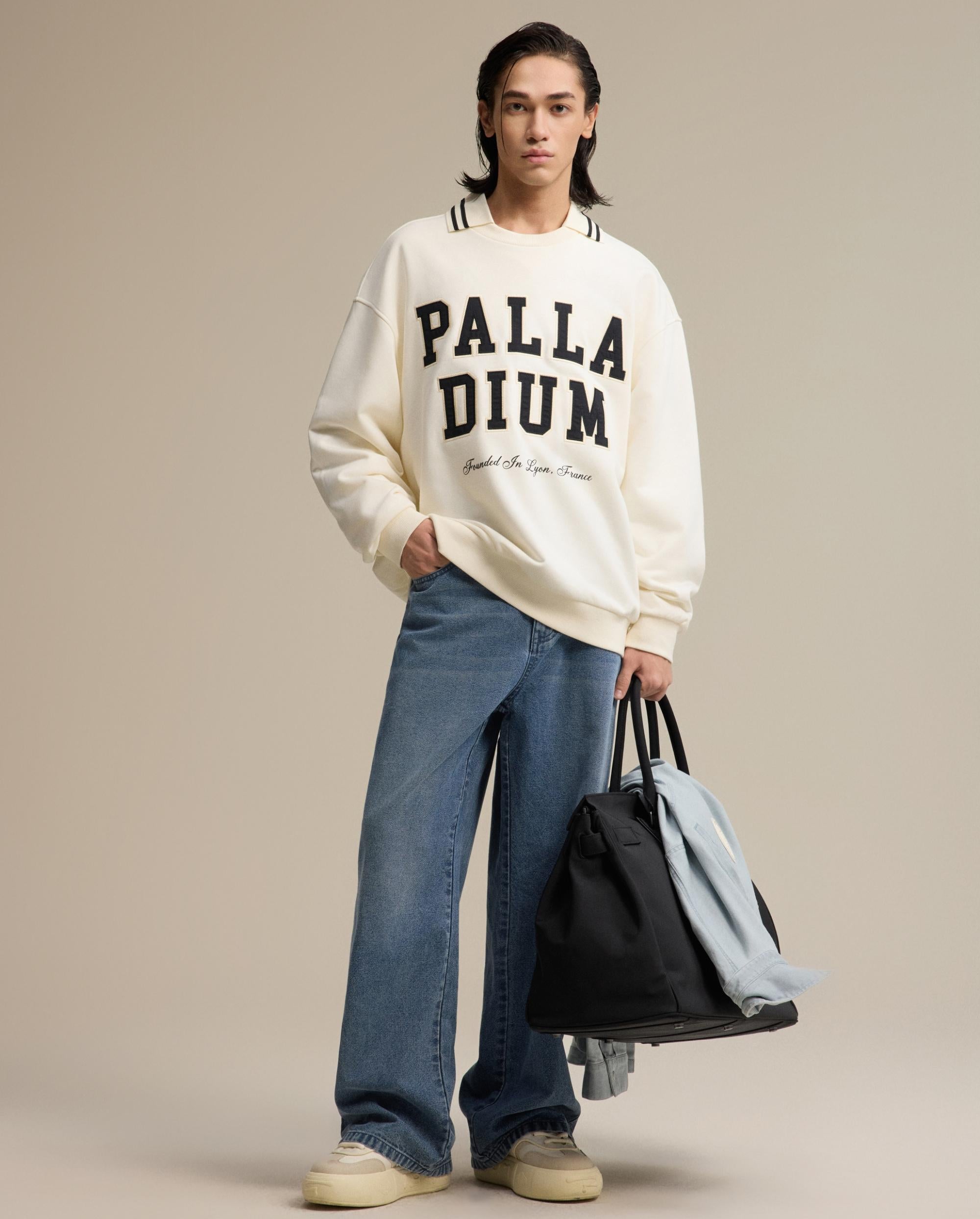 1011262-262 | MEN'S PALLADIUM LOGO SWEATSHIRT | MARSHMALLOW - Image 3