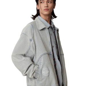 1011285-070 | MEN'S PALLADIUM LOGO DROPPED SHOULDER DENIM JACKET | NORTHERN DROPLET