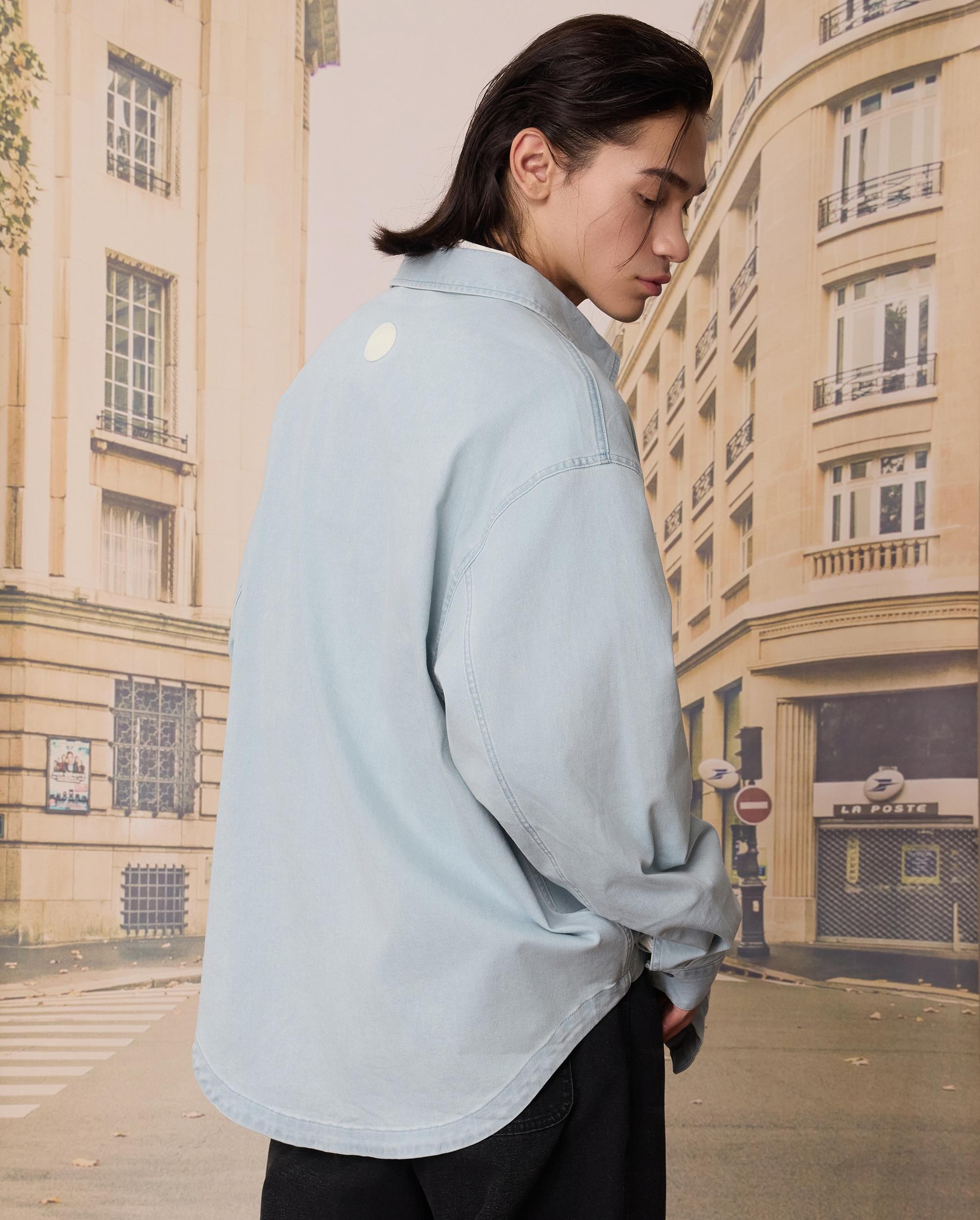 1011295-423 | MEN'S PALLADIUM LOGO LONG SLEEVES SHIRT | CELESTIAL BLUE - Image 3
