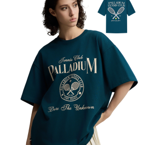 1011301-502 | MEN'S TENNIS CLUB LOGO LOOSE FIT COTTON T-SHIRT | REFLECTING POND