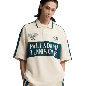 1011304-110 | MEN'S LOGO COLOR BLOCKS SIDE STRIPED POLO SHIRT | WHITE/BLUE
