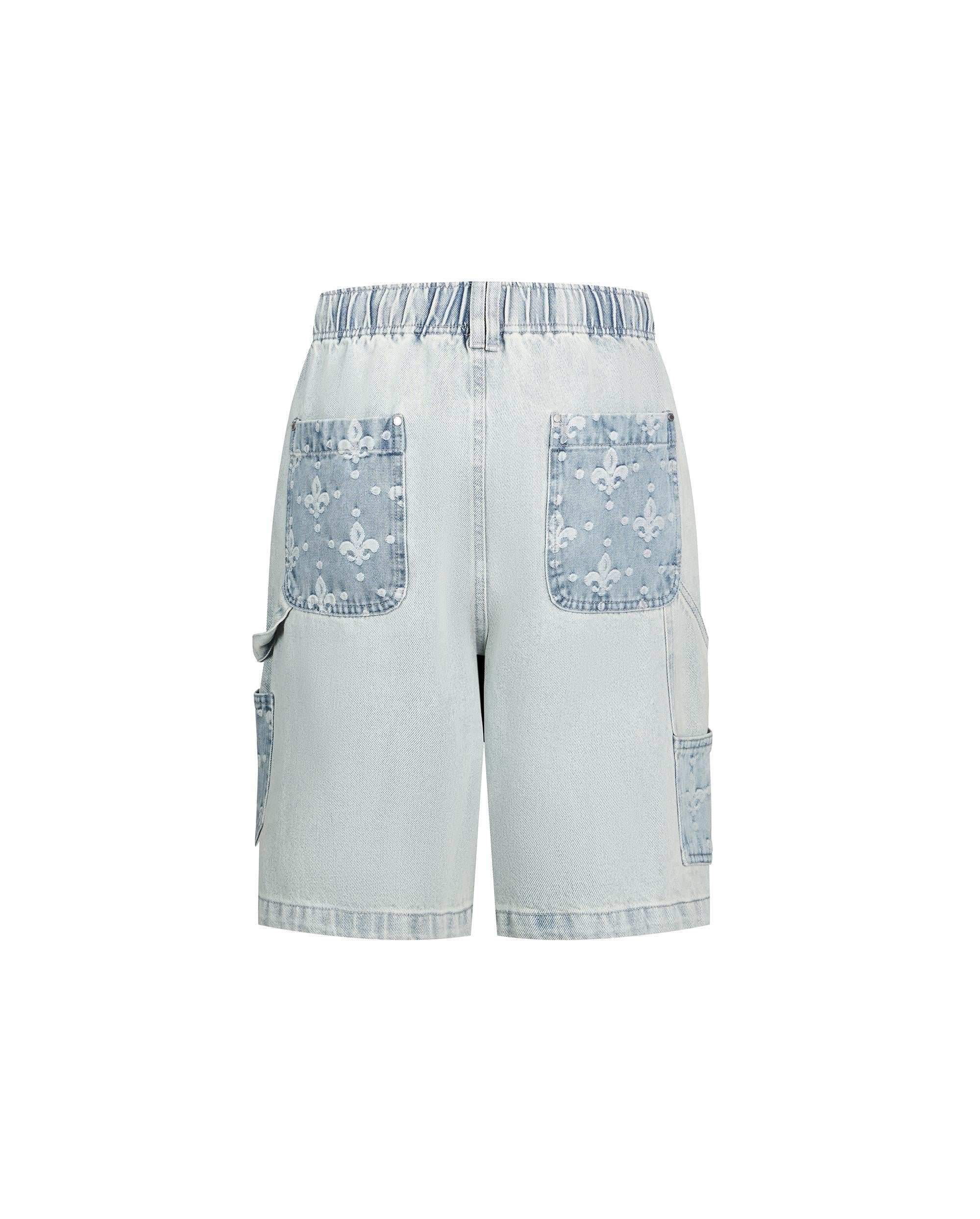 1011309-441 | MEN'S IRIS LOGO LOOSE FIT DENIM SHORTS | SKYWRITING - Image 5