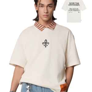 1011317-262 | MEN'S IRIS LOGO LOOSE FIT COTTON T-SHIRT | MARSHMALLOW