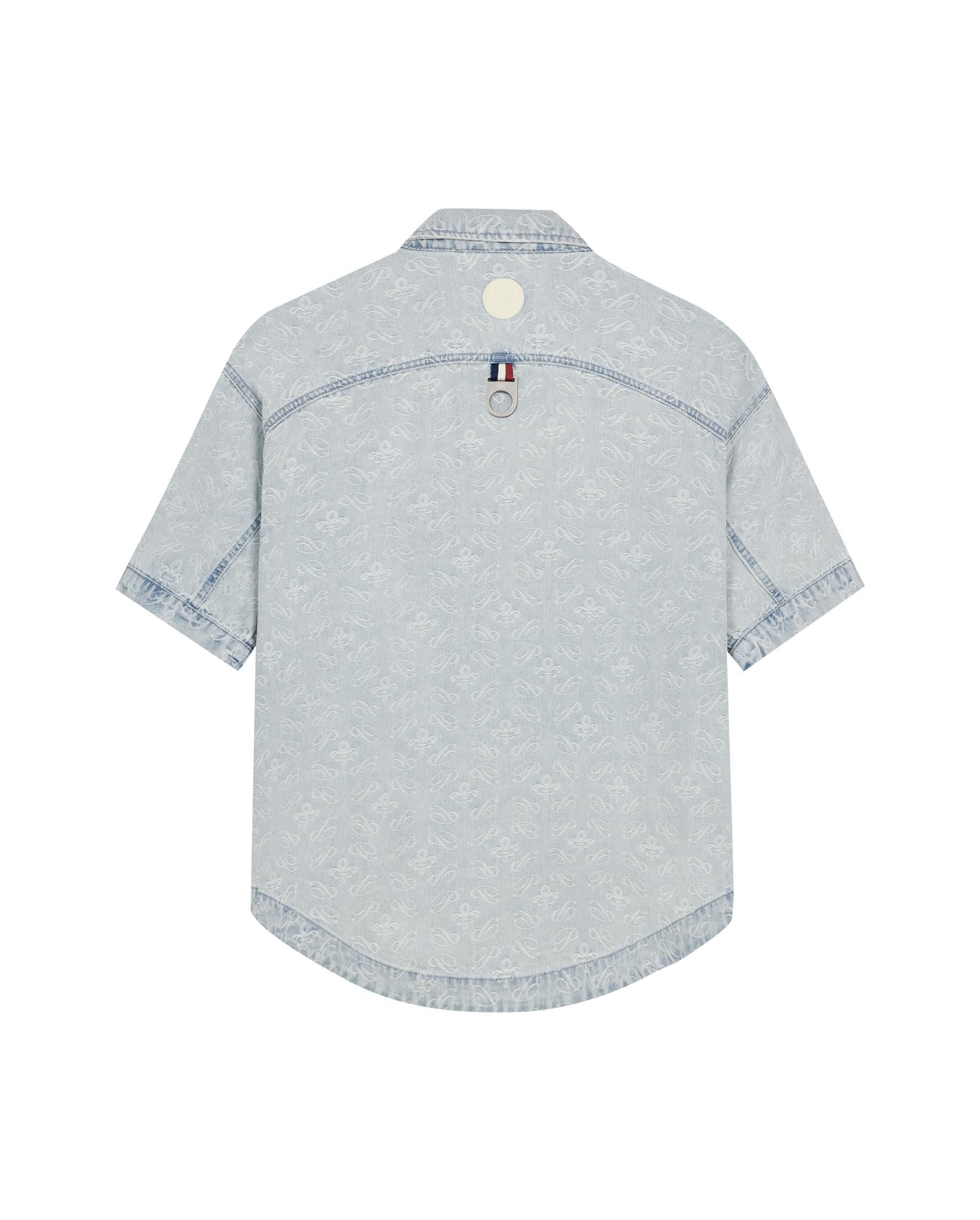 1011336-441 | MEN'S ALL-OVER IRIS LOGO COTTON SHIRTS | SKYWRITING - Image 5