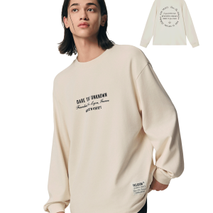 1011839-244 | MEN'S THEME PRINTED LOOSE FIT LONG SLEEVES T-SHIRT | WHITECAP GRAY