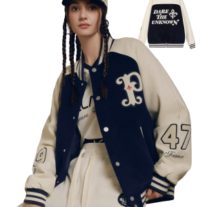 1011865-403 | MEN'S LOGO OVERSIZE WOOL-BLEND COLOR BLOCKS JACKET | TOTAL ECLIPSE