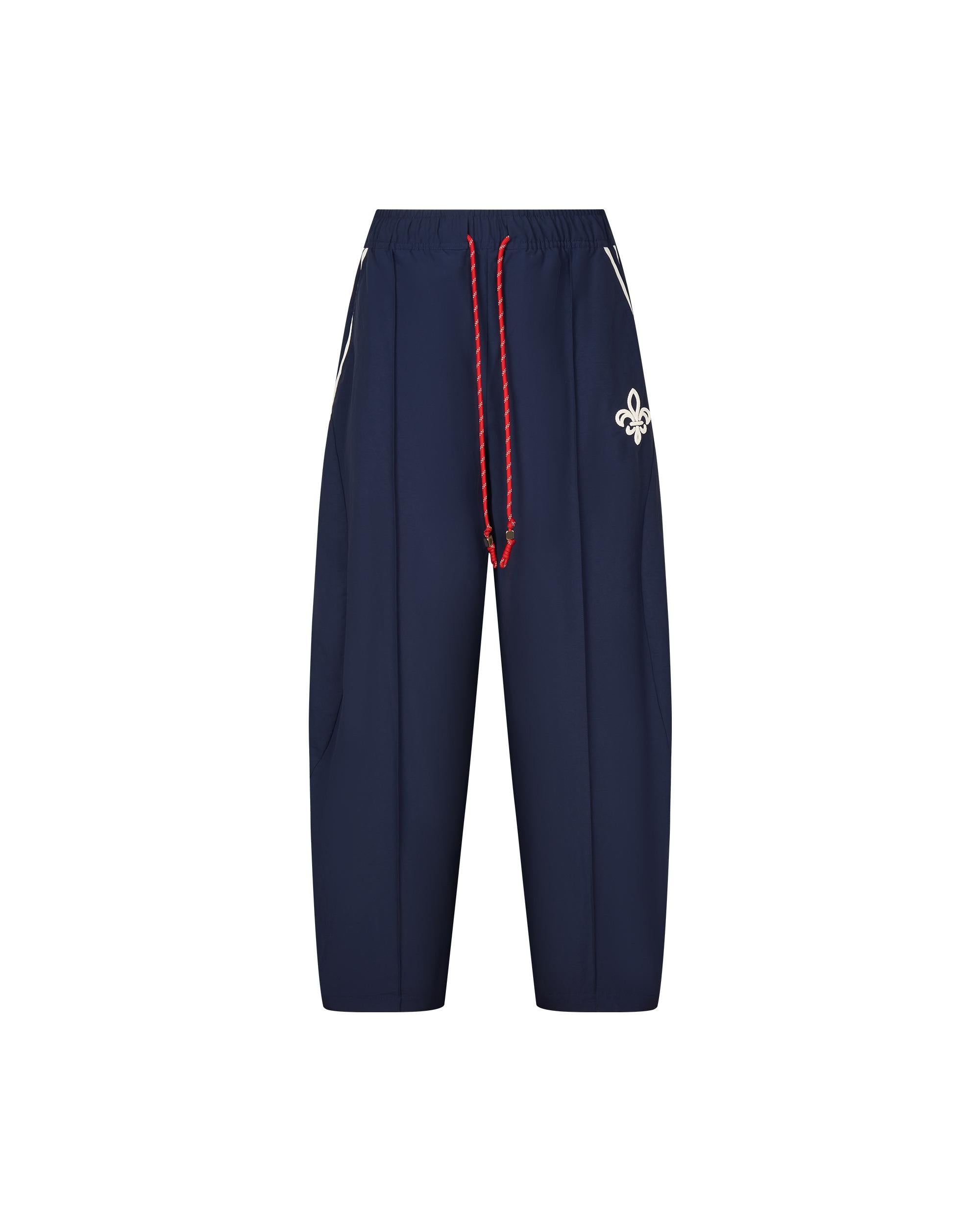 1011877-453 | MEN'S IRIS LOGO SIDE STRIPES LOOSE FIT PANTS | MARITIME BLUE - Image 4