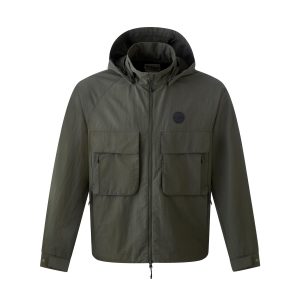 1012309-314 | MEN'S PALLADIUM LOGO CARGO HOODED JACKET | DRY GREEN