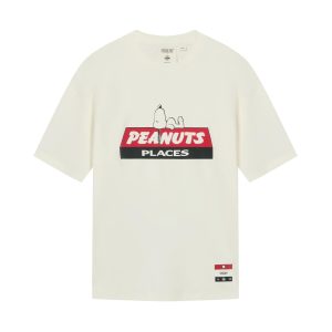 1012426-262 | PALLADIUM X SNOOPY LOGO LOOSE FIT COTTON T-SHIRT | MARSHMALLOW