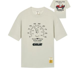 1012429-124 | PALLADIUM X SNOOPY LOGO LOOSE FIT COTTON T-SHIRT | WHISPER WHITE