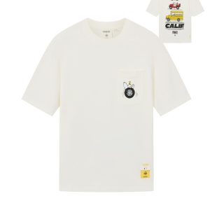 1012432-262 | PALLADIUM X SNOOPY LOGO LOOSE FIT COTTON T-SHIRT | MARSHMALLOW