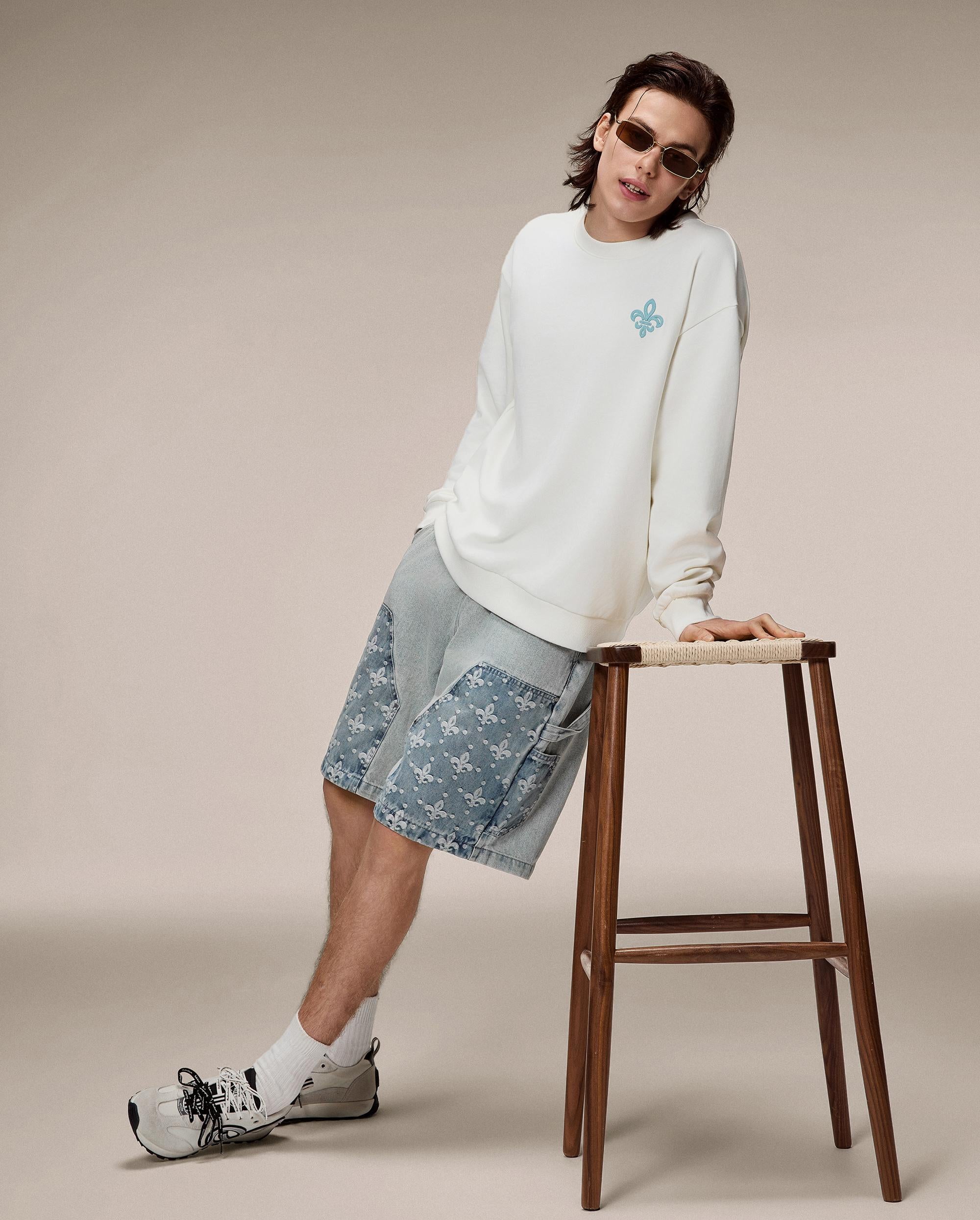 1012762-262 | MEN'S IRIS LOGO COTTON SWEATSHIRT | MARSHMALLOW - Image 3