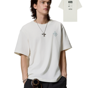 1012765-262 | MEN'S IRIS LOGO LOOSE FIT COTTON T-SHIRT | MARSHMALLOW