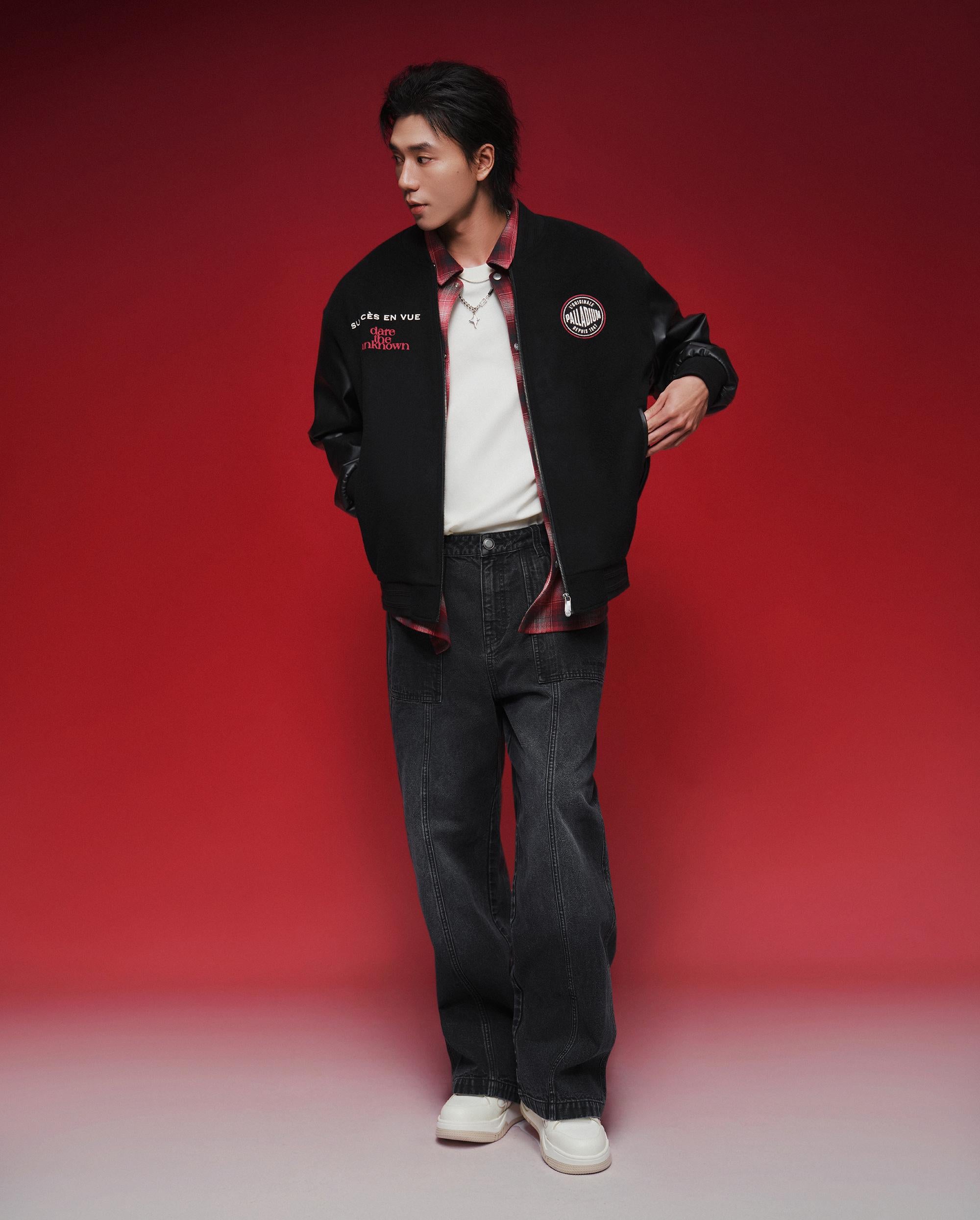 1012776-032 | MEN'S CNY THEME LOGO OVERSIZE WOOL-BLEND JACKET | TAP SHOE - Image 3
