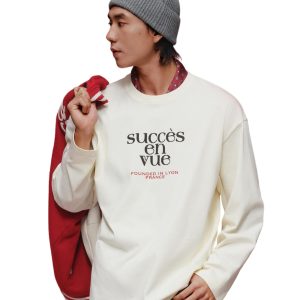1012781-232 | MEN'S CNY PRINTED LOOSE FIT LONG SLEEVES T-SHIRT | VANILLA ICE