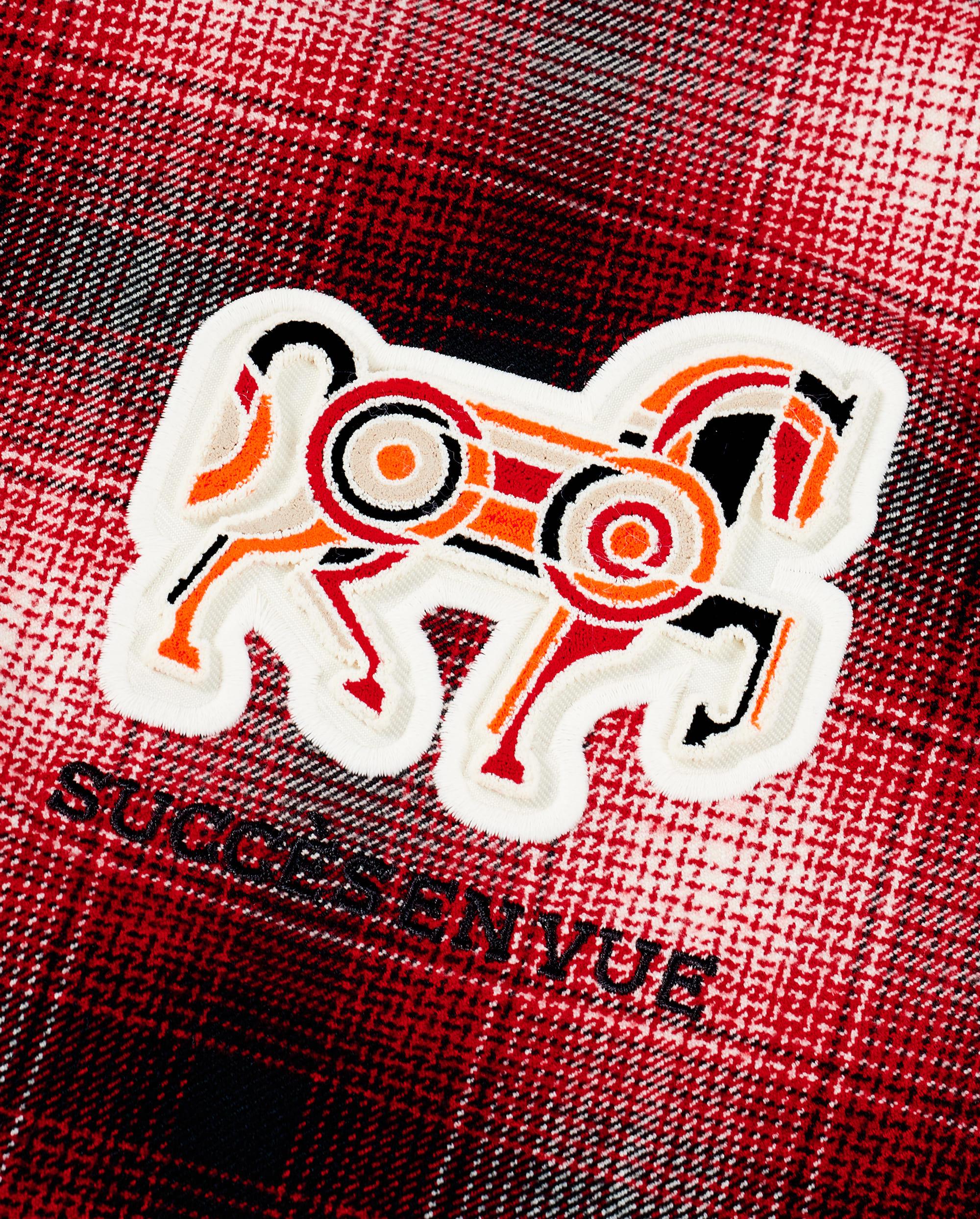 1012784-938 | MEN'S CNY HORSE THEME LOGO CHECKED SHIRT | RED/WT PATTERN - Image 4
