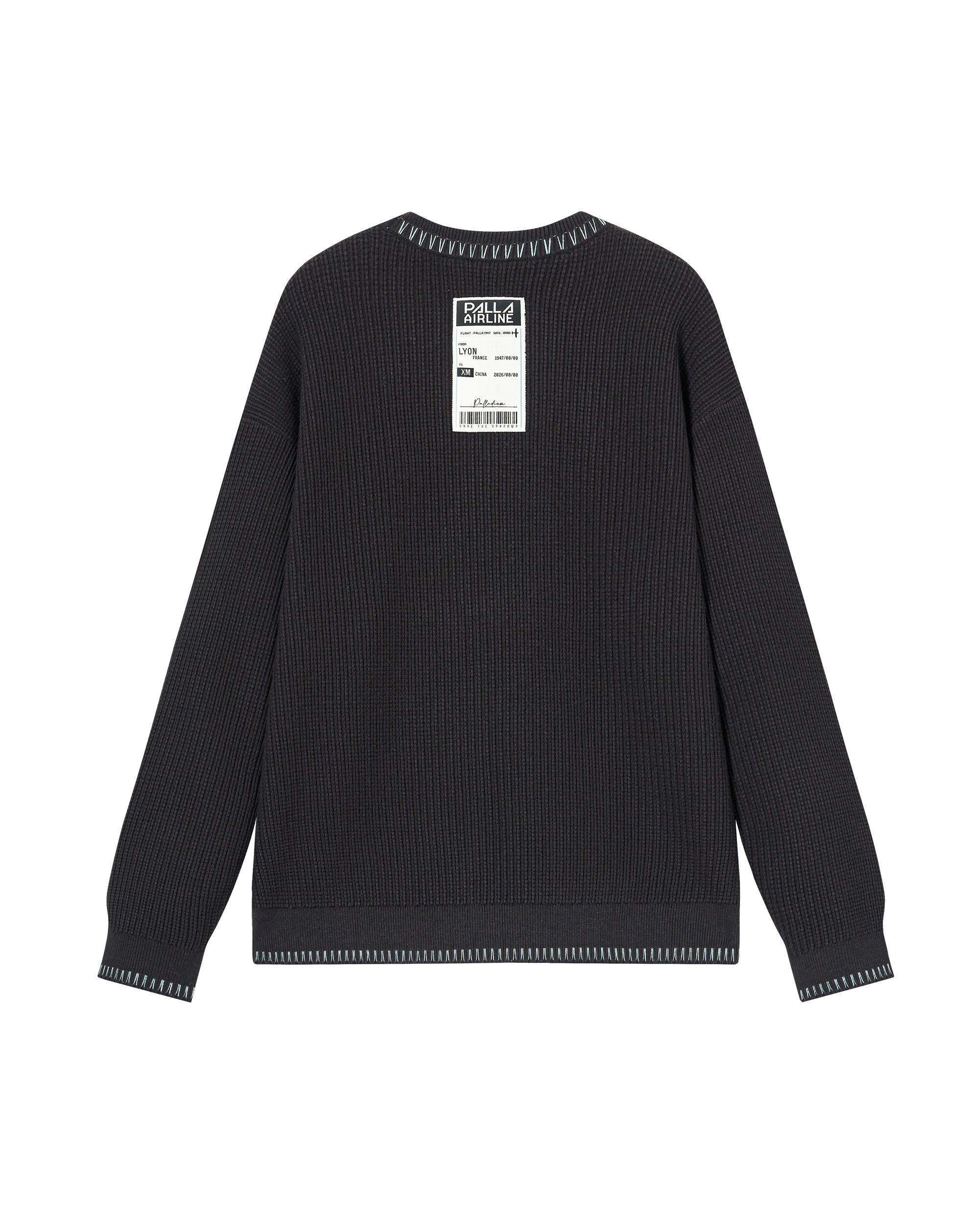 1012813-063 | MEN'S PALLADIUM LOGO TOP-STITCHING SWEATER | BLACK SAND - Image 5