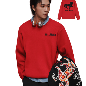 1013466-603 | MEN'S PALLADIUM LOGO CNY THEME PRINTED SWEATER | EMBOLDENED