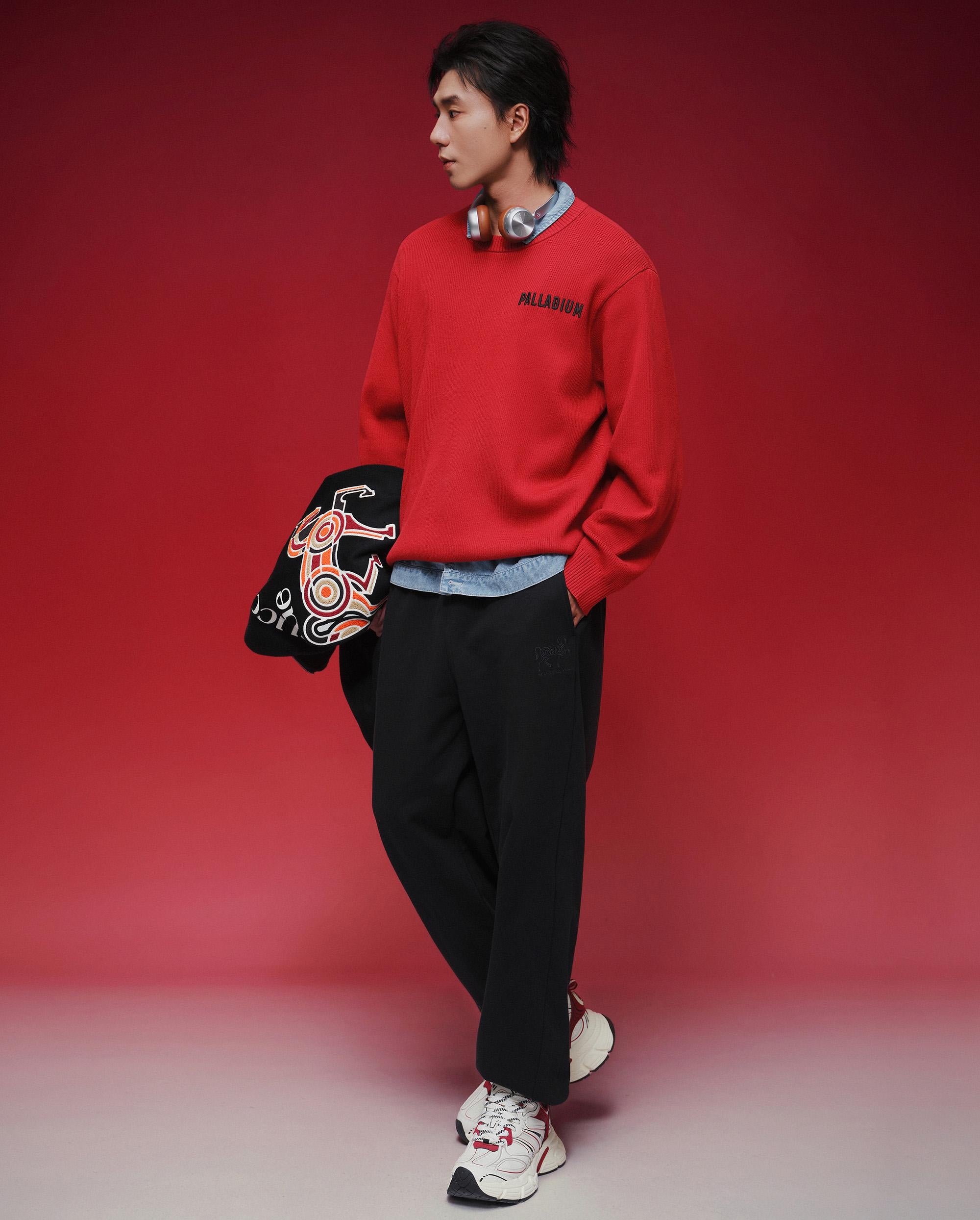 1013466-603 | MEN'S PALLADIUM LOGO CNY THEME PRINTED SWEATER | EMBOLDENED - Image 3