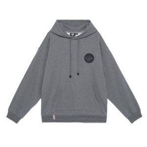 107779-036 | MEN'S PALLADIUM LOGO LOOSE FIT COTTON HOODIE | IRON GATE