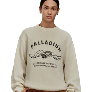 108847-017 | MEN'S PALLADIUM LOGO COTTON SWEATER | TURTLEDOVE
