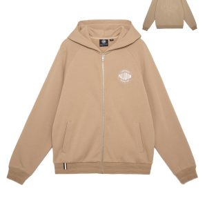 109084-270 | MEN'S LOGO LOOSE FIT COTTON HOODED JACKET | CORNSTALK