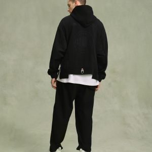 109236-032 | MEN'S PALLADIUM X KARL LAGERFELD LOOSE FIT HOODIE | LEAD BLACK