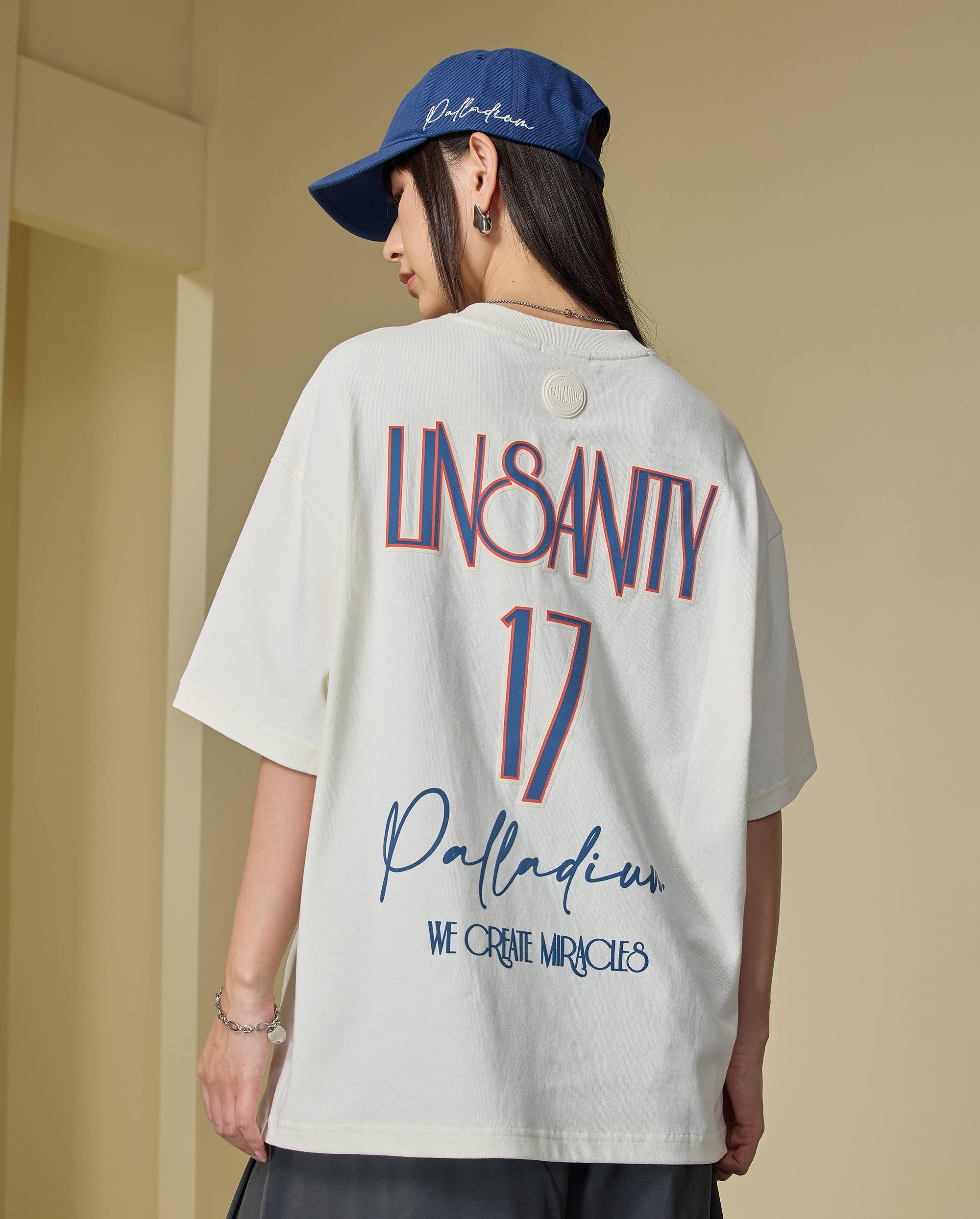 109347-232 | PALLADIUM X JEREMY LIN LINSANITY COTTON T-SHIRT | VANILLA ICE - Image 2