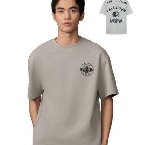 109644-031 | MEN'S HERITAGE PALLADIUM LOGO LOOSE FIT COTTON T-S | FLINT GRAY